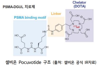 '셀비온' pocuvotide의 구조를 보여주는 자료.